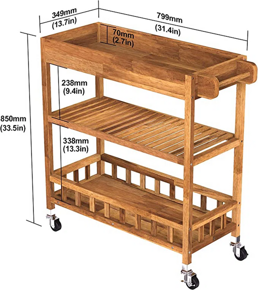 Feline 3 Tier Bar Cart