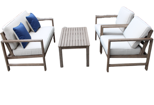 Love Sofa Set White Blue Cushion Single Seat Grey