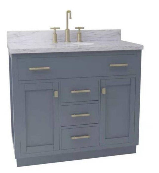 Mint marble vanity 48