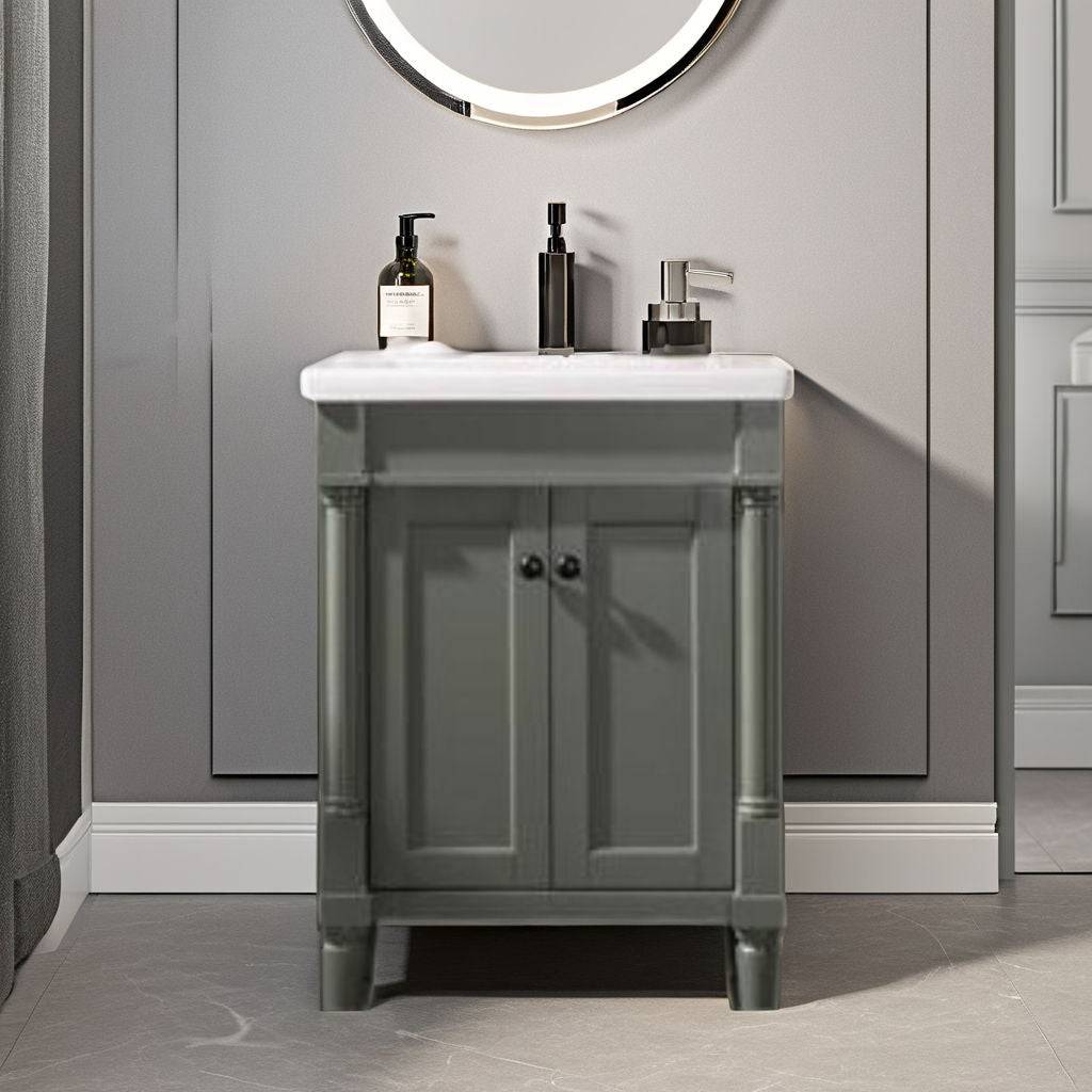 Modern pewter green vanity