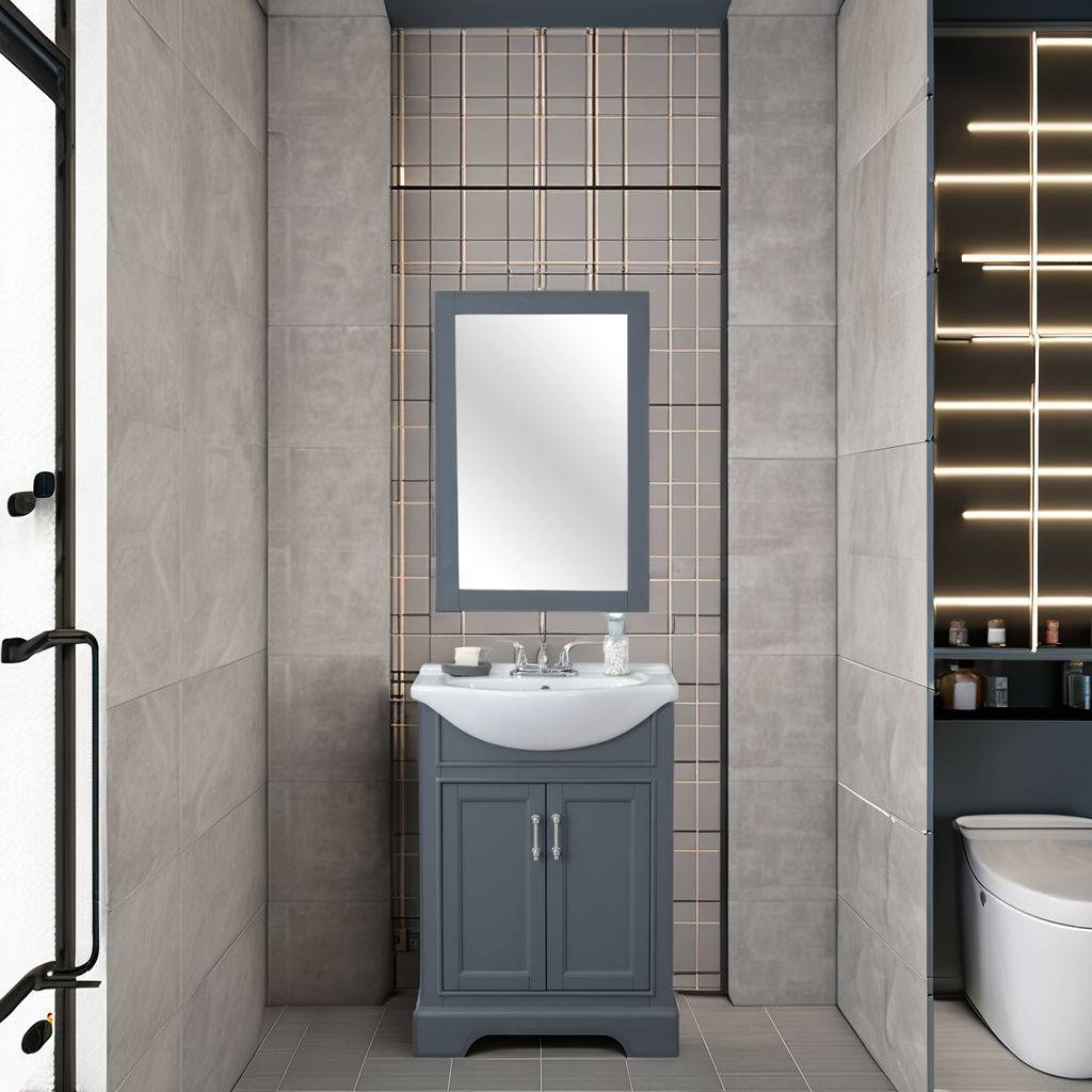 Weather grey queen vanity