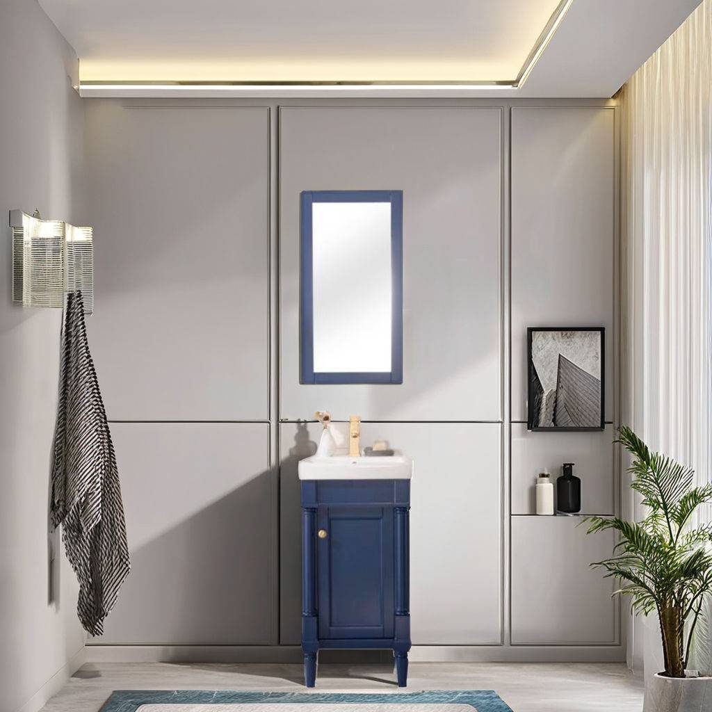 Blue petite vanity