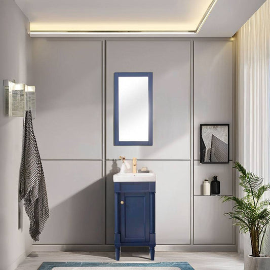 Blue petite vanity
