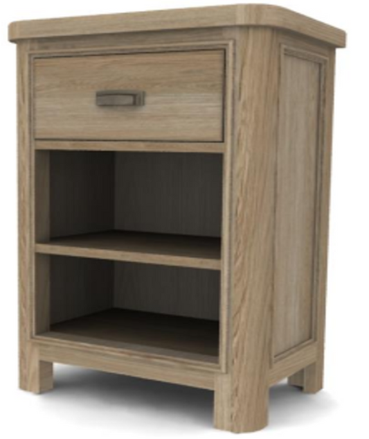 Oak 1 Drawer Bedside