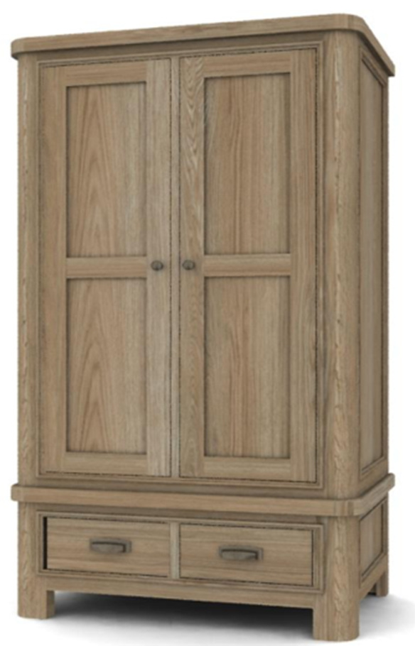 Oak 2 Door Wardrobe