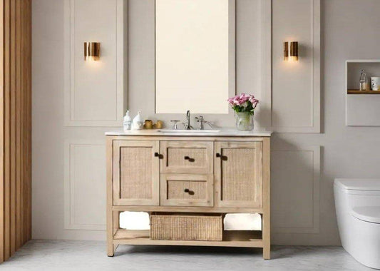 Light brown vanity 48